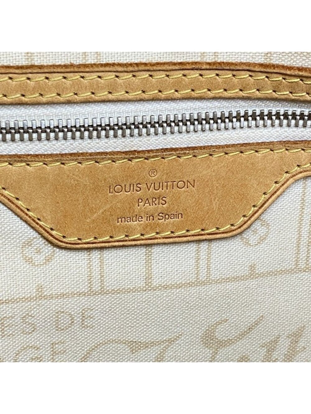 Louis Vuitton Tote Damier Azur Neverfull MM White - Picture 5 of 10